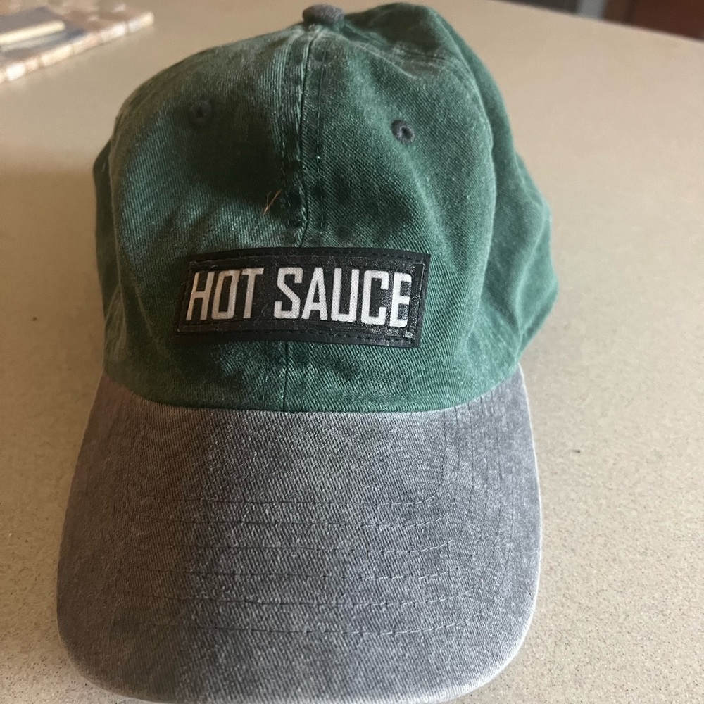 Green baseball cap for Hit Sauce fans!